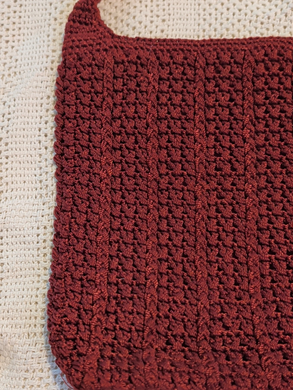 The Sak Burgundy Crochet Shoulder Bag - Picture 12 of 16